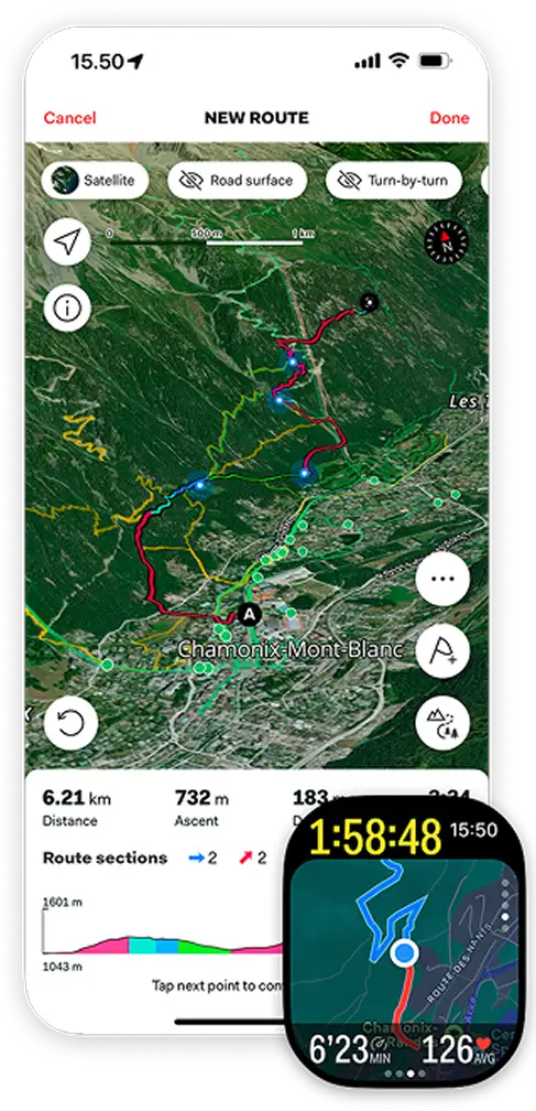 Route planning with heatmaps