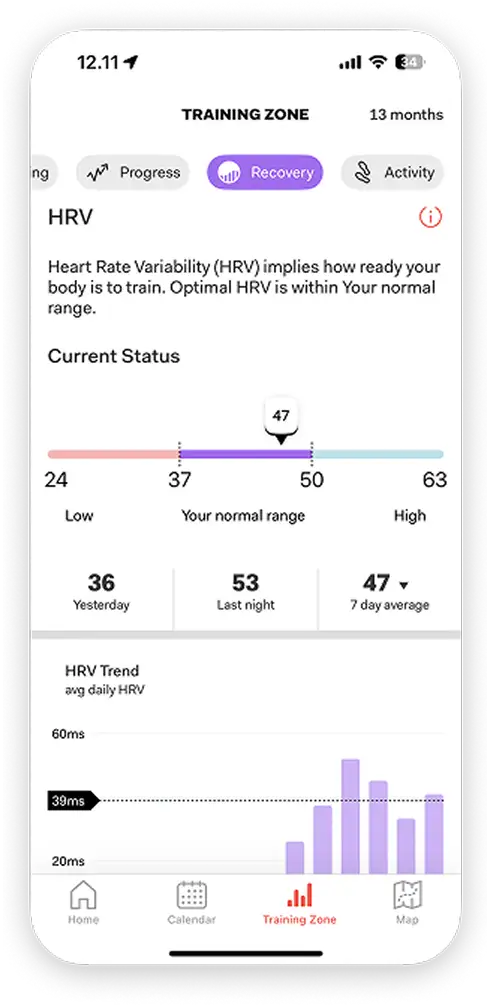 Health tracking with sleep and heart rate
